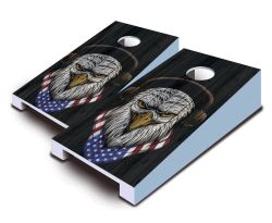 "Patriot Eagle Radio" Tabletop Cornhole Set